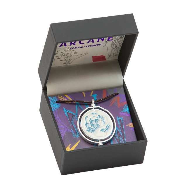 COLLAR DE ROSA AZUL DE ARCANE