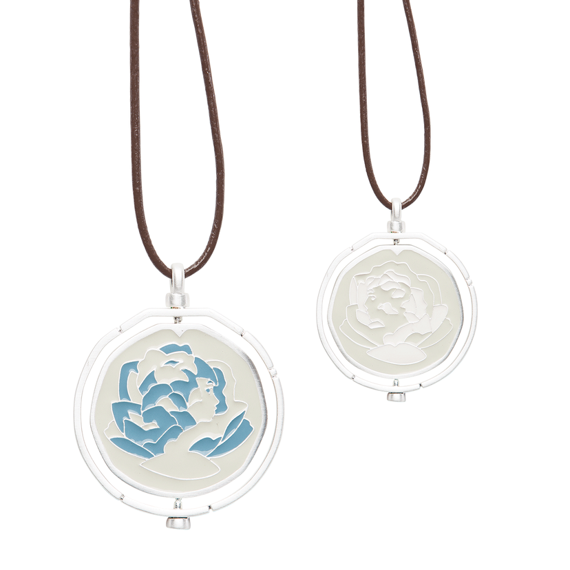 COLLAR DE ROSA AZUL DE ARCANE