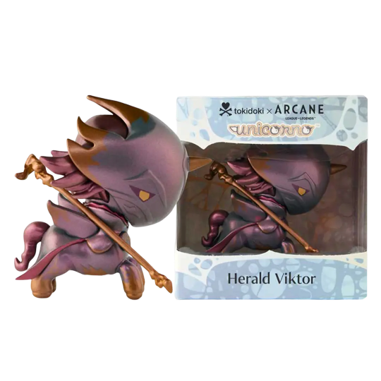 FIGURA DE UNICORNO DE EDICIÓN ESPECIAL DE VIKTOR HERALDO DE TOKIDOKI X ARCANE