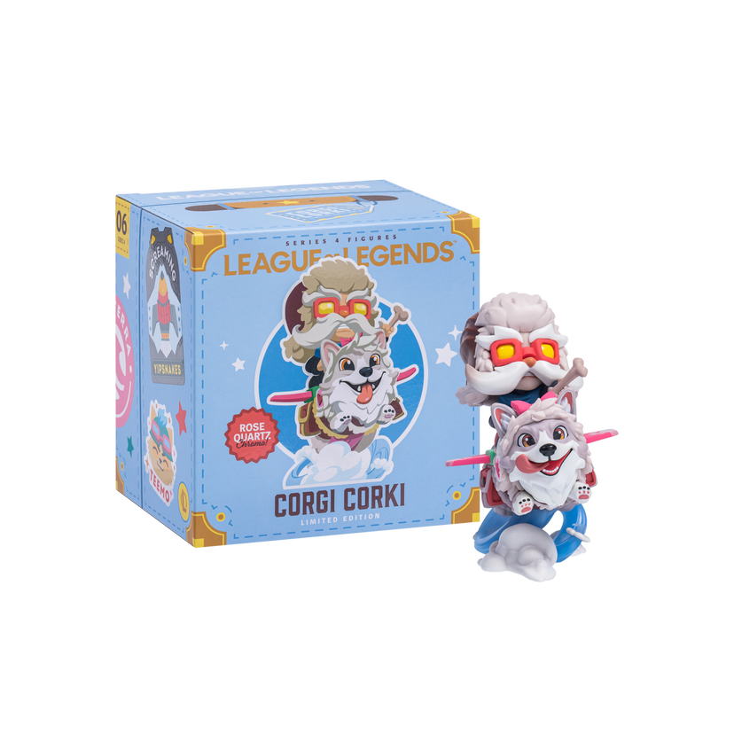 FIGURA DE CORKI CORGI (CHROMA CUARZO ROSA)