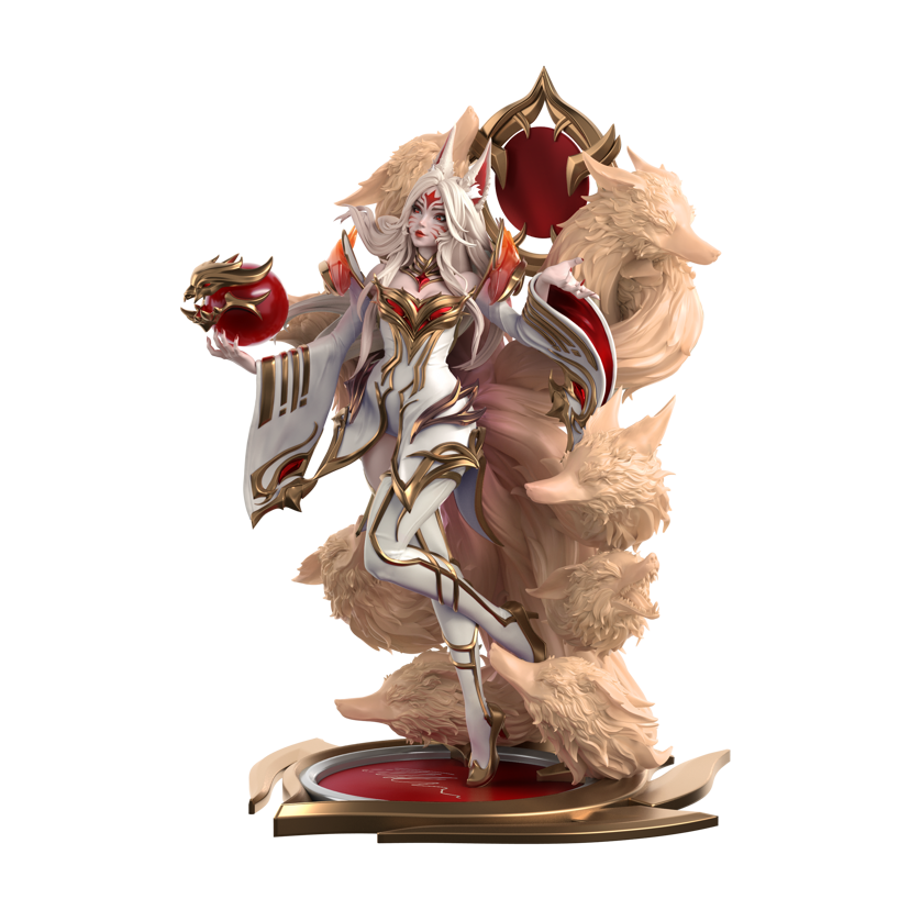 ESTATUA DE AHRI LEYENDA INMORTAL A ESCALA 1/6 DE HALL OF LEGENDS 2024