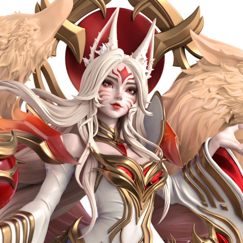 ESTATUA DE AHRI LEYENDA INMORTAL A ESCALA 1/6 DE HALL OF LEGENDS 2024