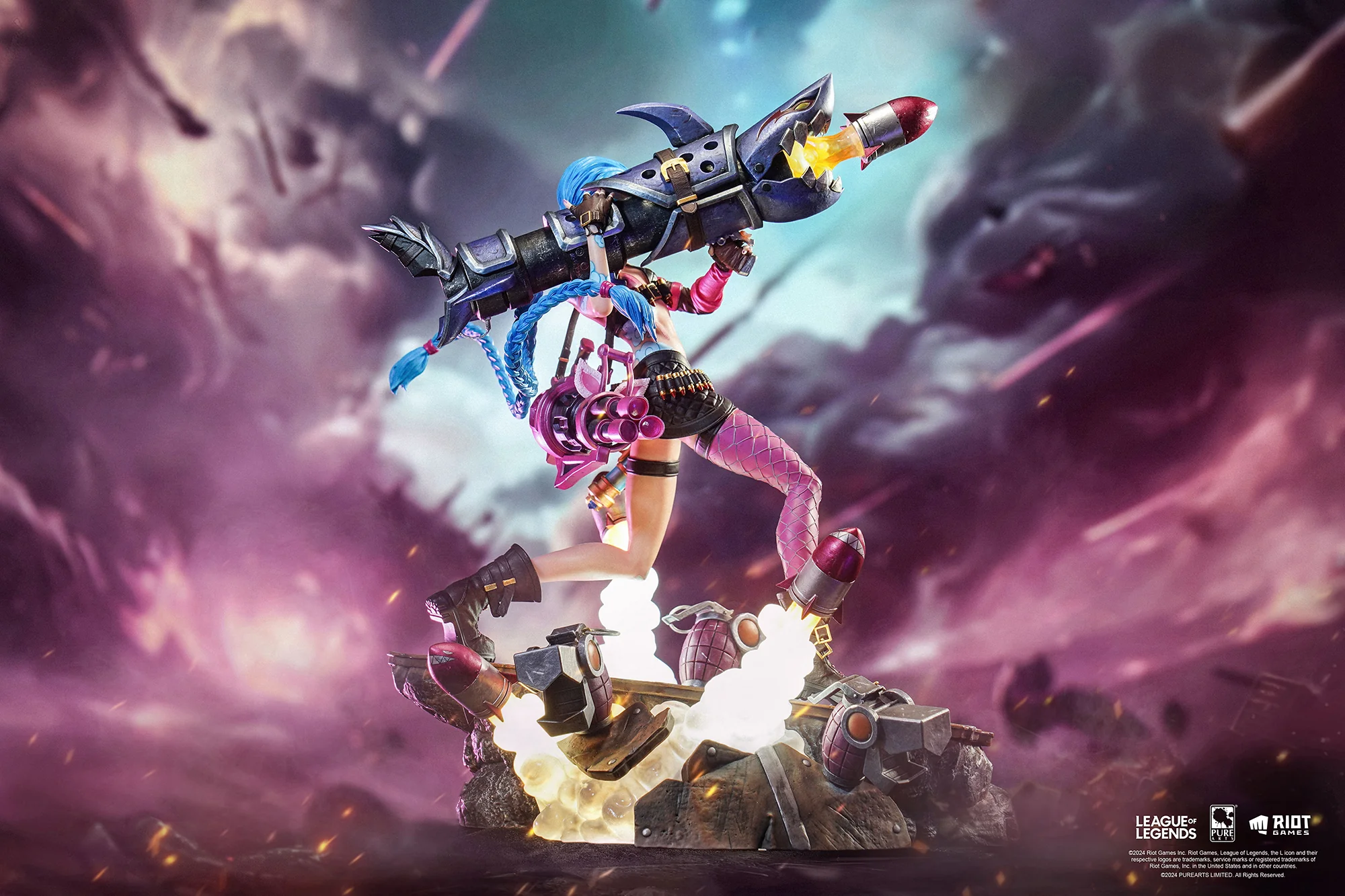 ESTATUA DE JINX DE LEAGUE OF LEGENDS A ESCALA 1/6 PURE ARTS